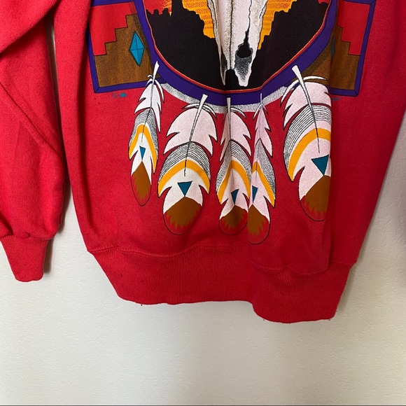 VINTAGE Hanes southwestern crewneck sweatshirt - Picture 3 of 14